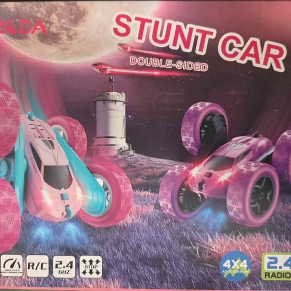 Remote Control Car, 4WD Stunt RC Car with LED Lights & 360° Flips. PINK - NEW - Picture 2 of 7